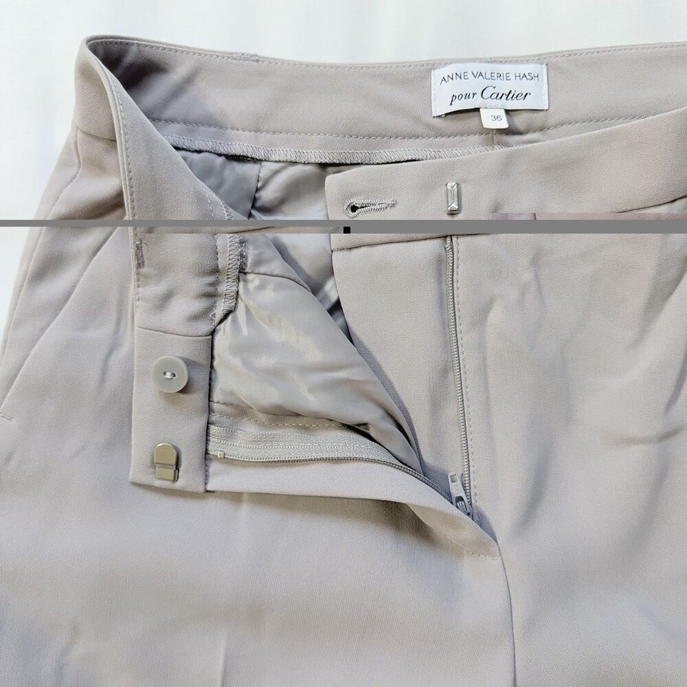 Anne Valerie Hash Pour Cartier Tapered Pants EU 36 Gray Minimalist Designer NWT - Picture 13 of 15